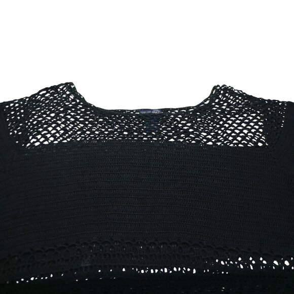 Venezia Jeans Crochet Knit Tunic Top 26/28 Plus Size Boho Bell Sleeves Womens - Picture 5 of 8